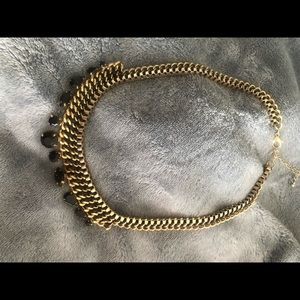 Gold and Black Statement Necklace